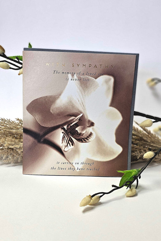 sympathy card orchid