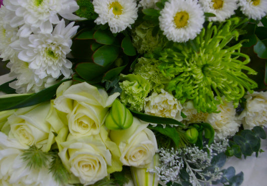 Elegant White and Green Bouquet