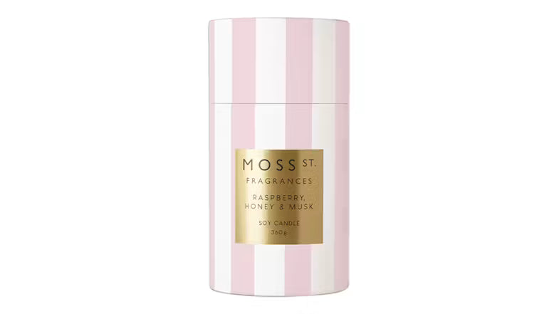 Moss St. Fragrances - Raspberry, Honey & Musk Ceramic Candle 360g