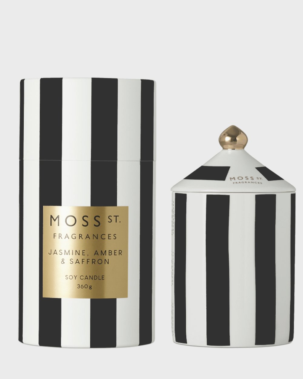 Moss St. Fragrances - Jasmine, Amber & Saffron Ceramic Candle 360g