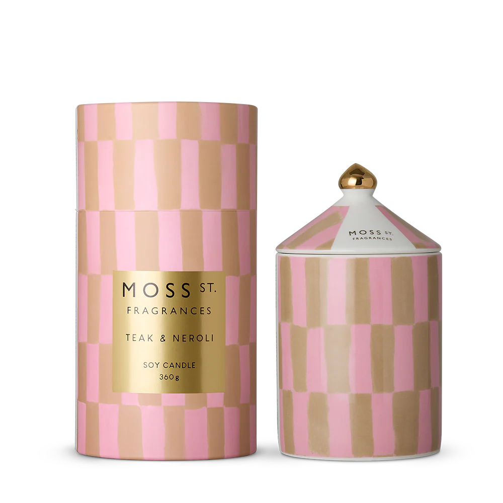 Moss St. Fragrances - Teak & Neroli Ceramic Candle 360g