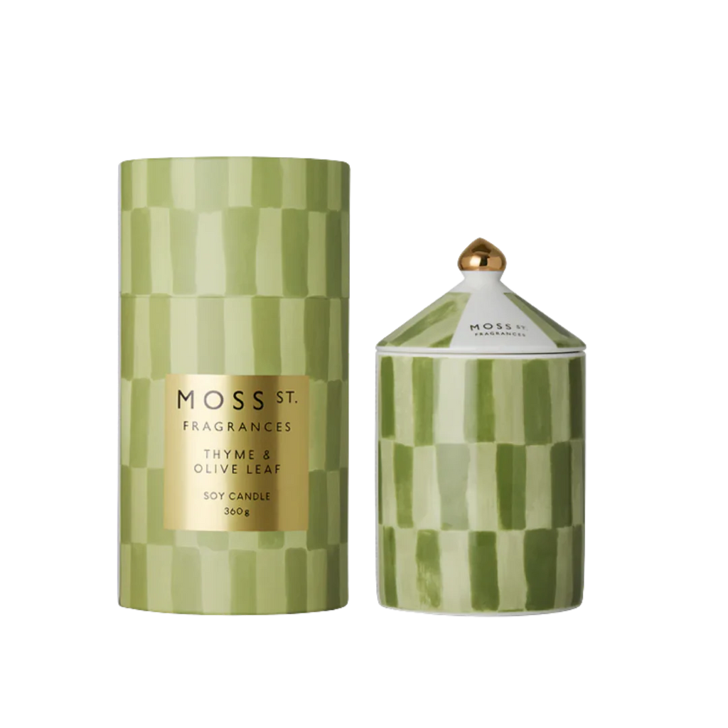 Moss St. Fragrances - Thyme & Olive Leaf Ceramic Candle 360g