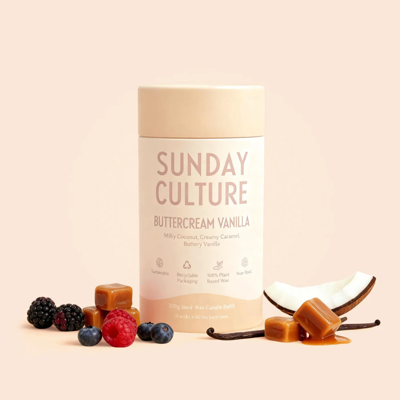 Sunday Culture Sand Wax Candle - SMALL 300G
