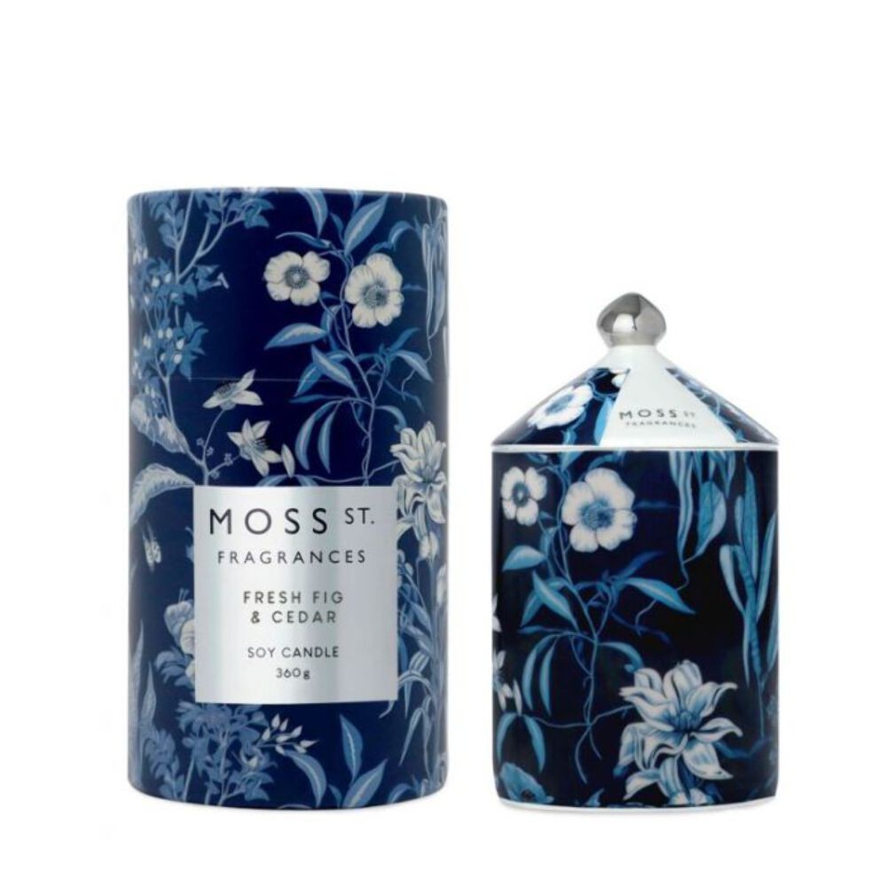 Moss St. Fragrances - Fresh Fig & Cedar Ceramic Candle 360g
