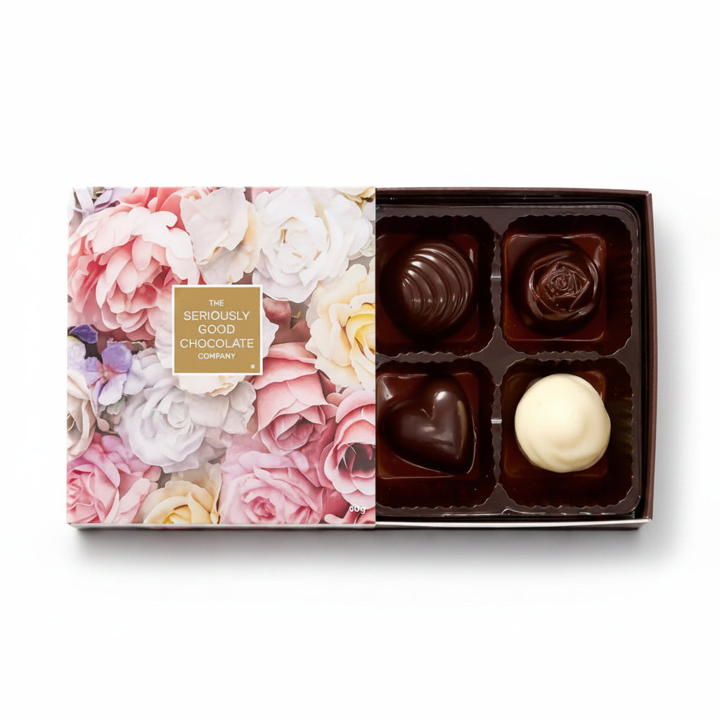 Open chocolate box